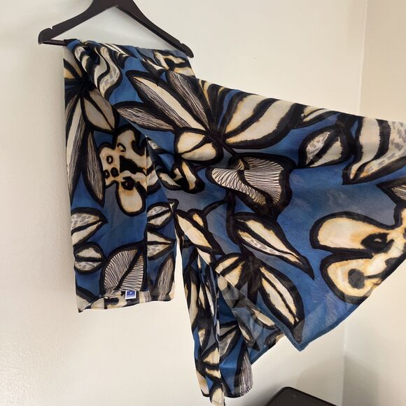 Aquasuit by Gruppo La Perla Vintage Floral Beach Wrap Coverup, Italian Made- O/S - Picture 2 of 5